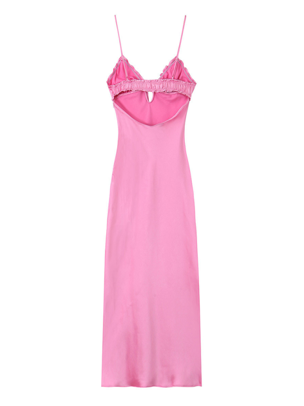 Robe de cocktail rose élégante