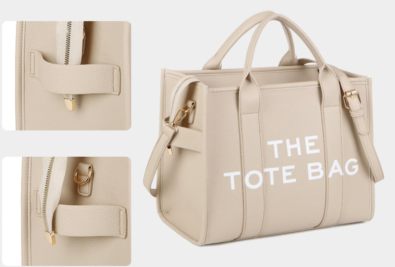 Tote Bags - Trendy Beige Leather Shoulder Bag – The Tote Bag