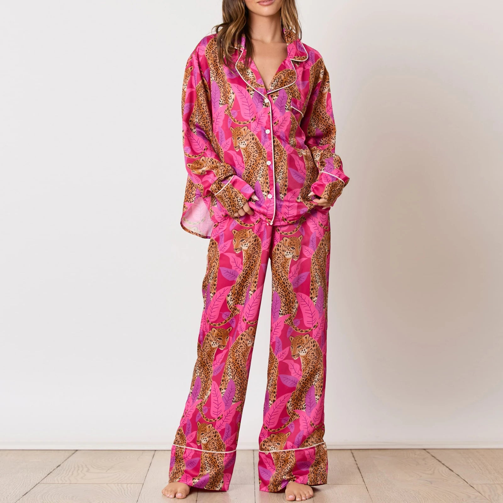 Pajamas - Fall Multicolor Pajamas Nightwear 2 Piece Pants and Shirt