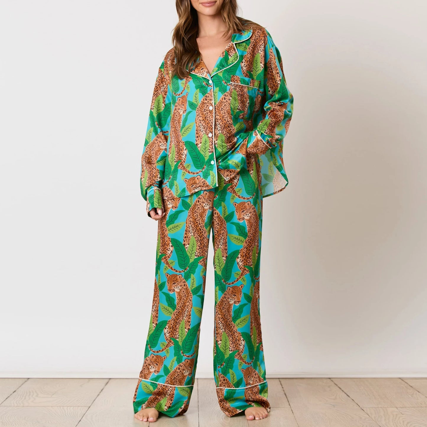 Pajamas - Fall Multicolor Pajamas Nightwear 2 Piece Pants and Shirt