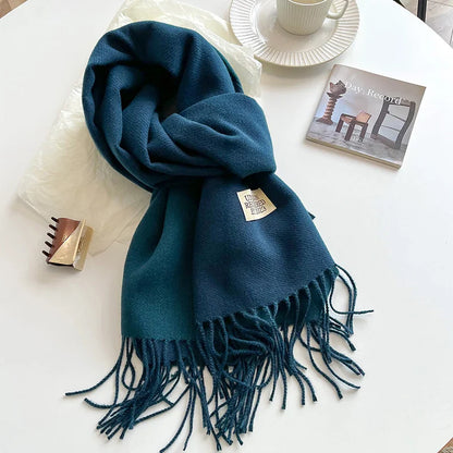 Scarfs- Faux Cashmere Pashmina Scarves Soft Scarf- DFP022-08- Chuzko Women Clothing