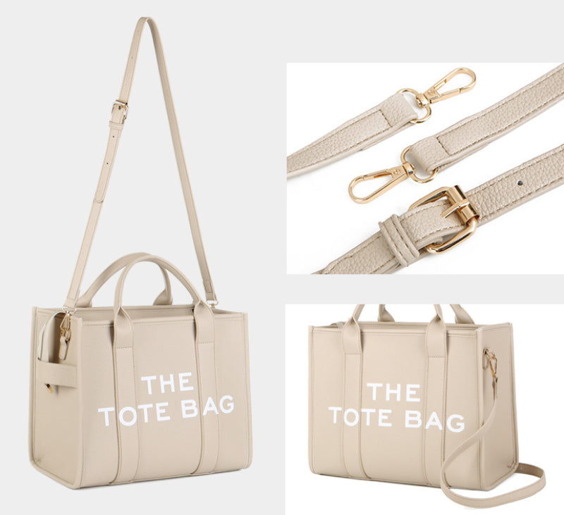 Tote Bags - Trendy Beige Leather Shoulder Bag – The Tote Bag