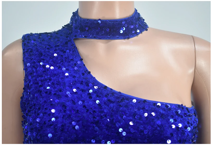 Sequin Mini Dress - Royal Blue Sequin Bodycon Mini Dress – for Night Out & Cocktail Parties