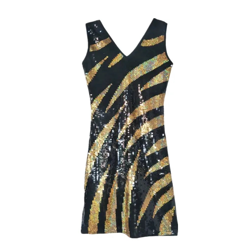 Sequin Mini Dress - Stunning Gatsby Sequin Night Out Bodycon Mini Dress