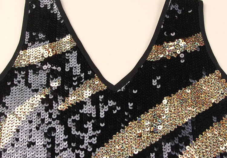 Sequin Mini Dress - Stunning Gatsby Sequin Night Out Bodycon Mini Dress