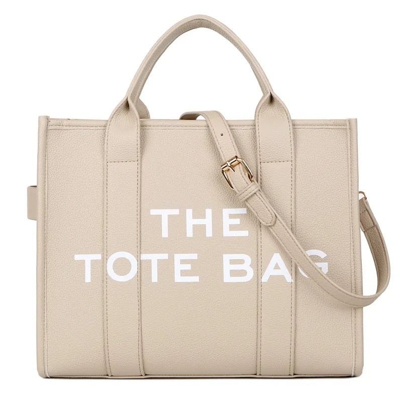 Tote Bags - Trendy Beige Leather Shoulder Bag – The Tote Bag