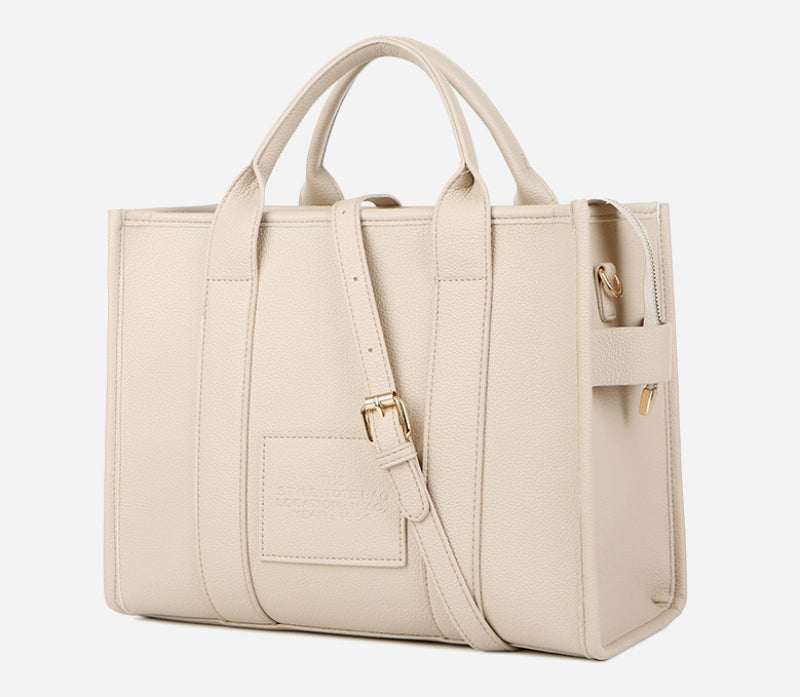 Tote Bags - Trendy Beige Leather Shoulder Bag – The Tote Bag