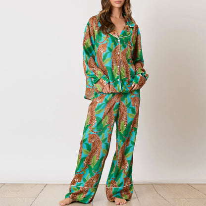 Pajamas - Fall Multicolor Pajamas Nightwear 2 Piece Pants and Shirt