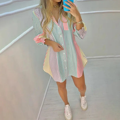 Beach Lounging Essential Striped Button-Up Shirt