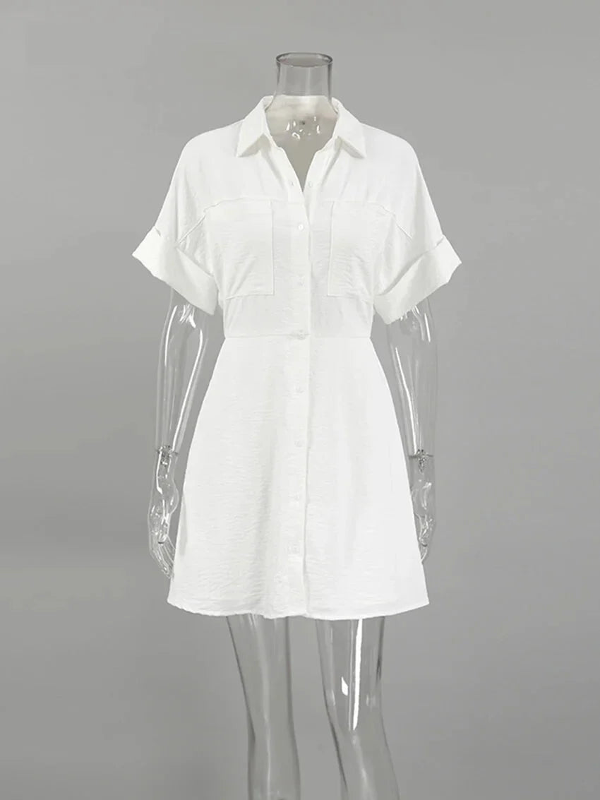 Robe chemise d'été pour femme