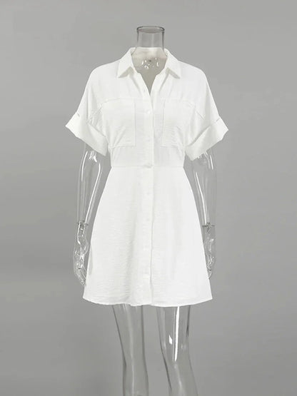 Women Office Summer Shirt Dress