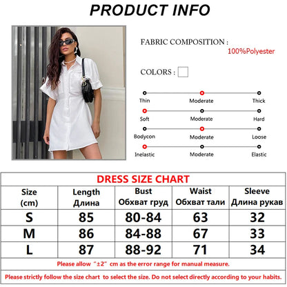 Women Office Summer Shirt Dress