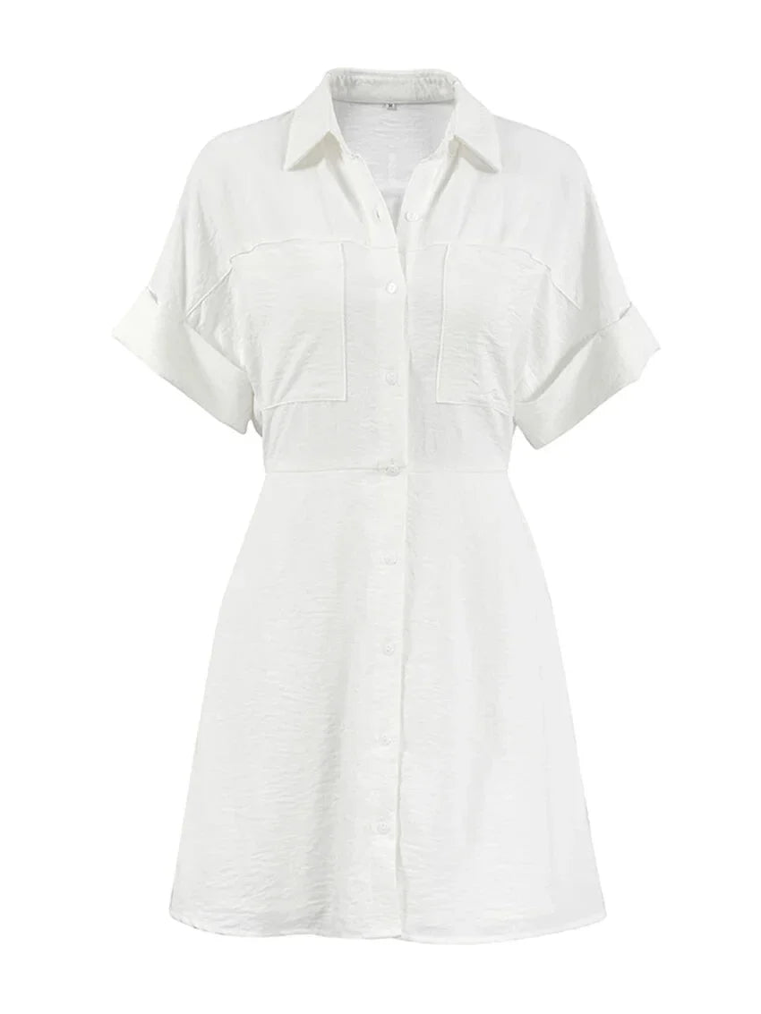 Women Office Summer Shirt Dress