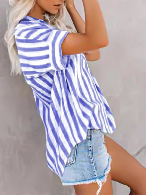 Shirts - Blue Stripe Summer Shirt