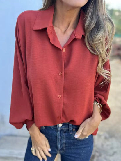 Shirts - Button-Cuff Long Sleeve Shirt