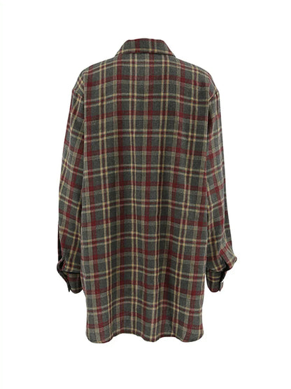 Shirts- Essential Autumn Layer Cozy Plaid Tartan Shirt for Women- - Pekosa Women Fashion