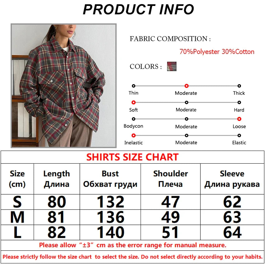 Shirts- Essential Autumn Layer Cozy Plaid Tartan Shirt for Women- - Pekosa Women Fashion