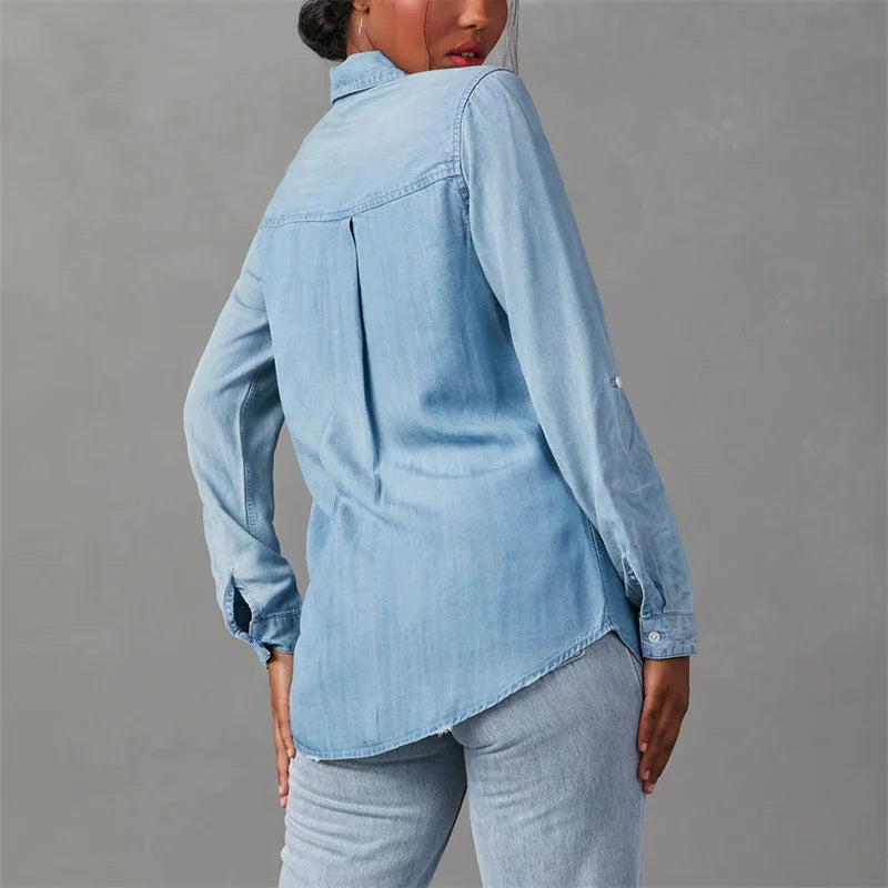 Shirts - Slim Fit Classic Denim Women Shirt