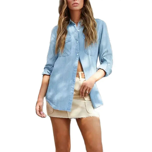 Shirts - Slim Fit Classic Denim Women Shirt