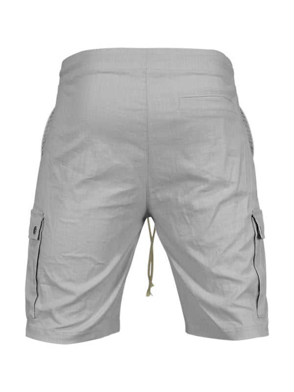 Shorts- Men’s Cotton Cargo Shorts with Multi-Pockets- - Pekosa Women Fashion