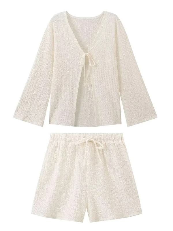 Shorts Set- Luxe Two-Piece Vacation Set for Sun-Soaked Days- - Pekosa Women Fashion