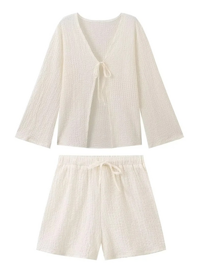 Shorts Set- Luxe Two-Piece Vacation Set for Sun-Soaked Days- - Pekosa Women Fashion