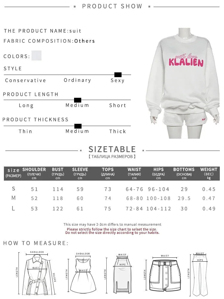 Shorts Sets - Floral Casual Sporty Set Graphic Sweatshirt and Shorts for Women