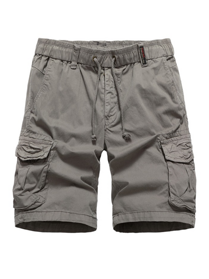 Shorts- Utility Bottoms for Men - Cargo Flap Shorts- Grey- Pekosa Women Fashion