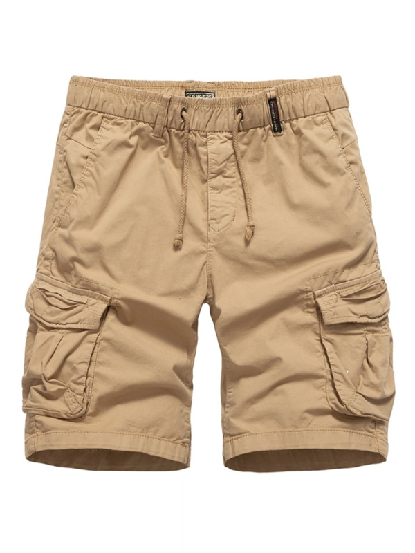 Shorts- Utility Bottoms for Men - Cargo Flap Shorts- Khaki- Pekosa Women Fashion