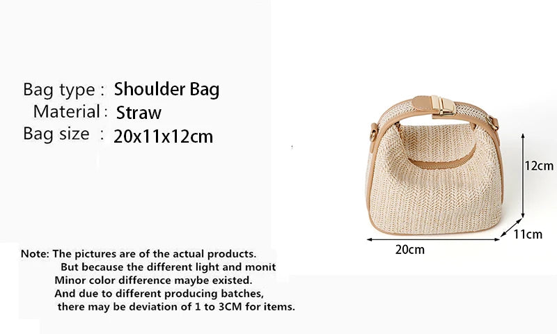 Shoulder Bags - Chic Tides Straw Crossbody