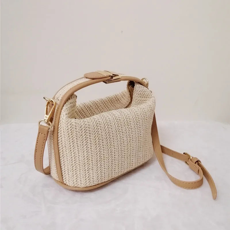 Shoulder Bags - Chic Tides Straw Crossbody