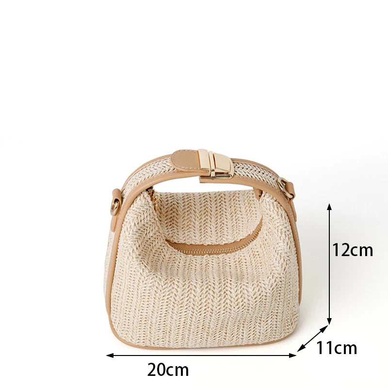 Shoulder Bags - Chic Tides Straw Crossbody