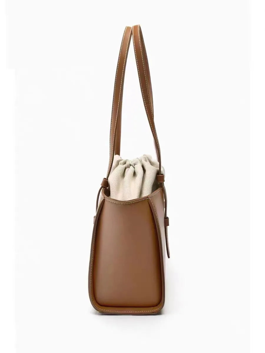 Shoulder Bags - High Quality PU Leather Shoulder Bags Drawstring Closed Top