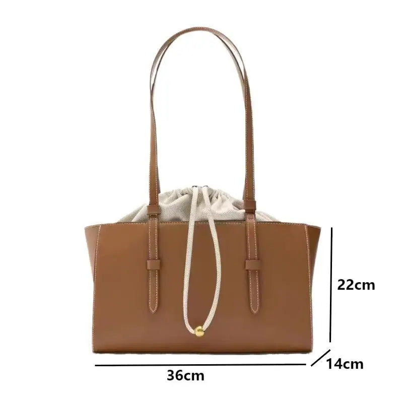 Shoulder Bags - High Quality PU Leather Shoulder Bags Drawstring Closed Top