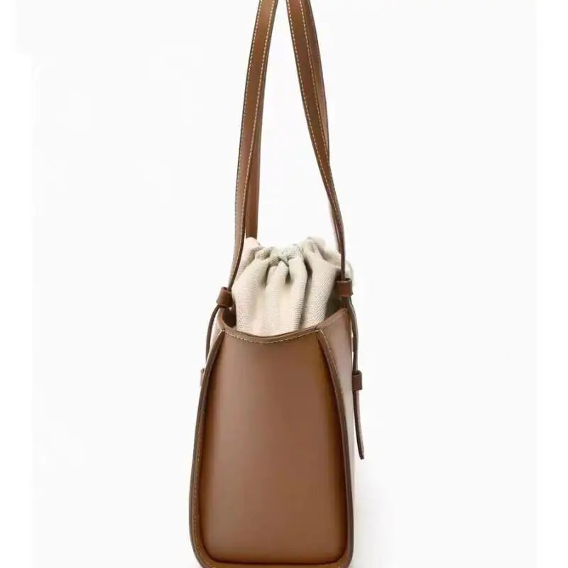 Shoulder Bags - High Quality PU Leather Shoulder Bags Drawstring Closed Top