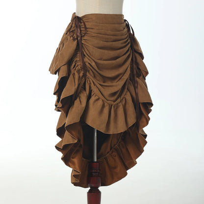 Skirts- Renaissance Fair Ready: High-Low Pirate Skirt for Timeless Elegance