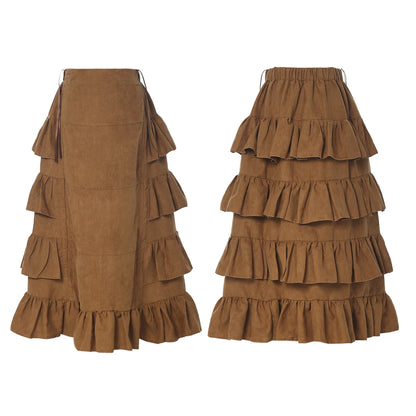 Skirts- Renaissance Fair Ready: High-Low Pirate Skirt for Timeless Elegance