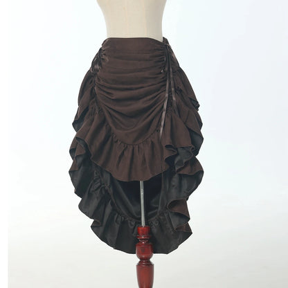 Skirts- Renaissance Fair Ready: High-Low Pirate Skirt for Timeless Elegance