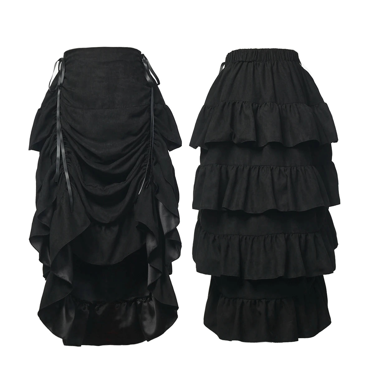 Skirts- Renaissance Fair Ready: High-Low Pirate Skirt for Timeless Elegance