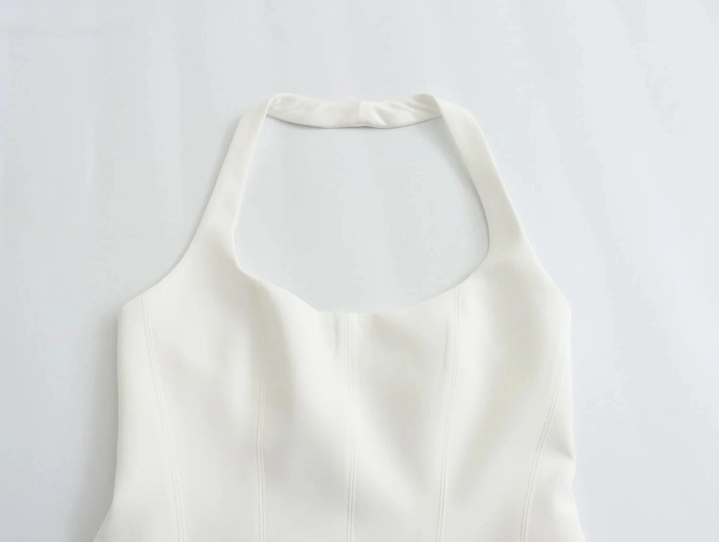 Sleeveless Blouses - Form-Fitting Halter Blouse Sleeveless Top for Outdoor Events