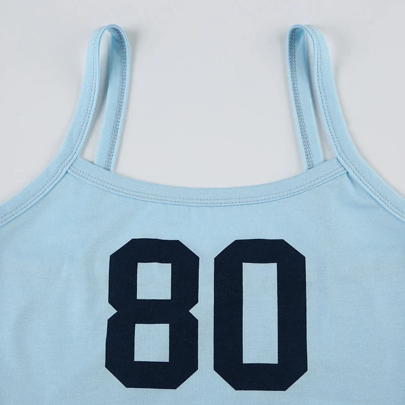 Sportliches Nummer 80 Crop Top für Damen