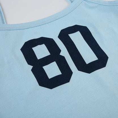 Sporty Number 80 Crop Top for Women