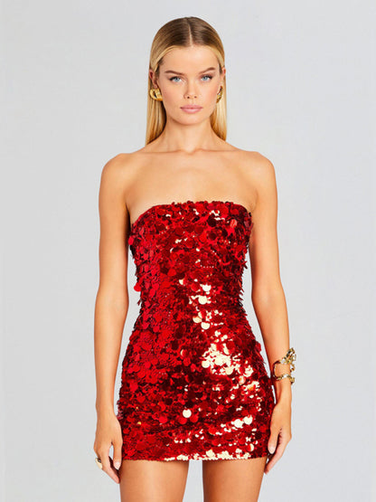 Sparkle Dresses - Sequin Disco Bodycon Dress for New Year's Eve