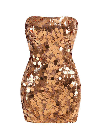 Sparkle Dresses - Sequin Disco Bodycon Dress for New Year's Eve