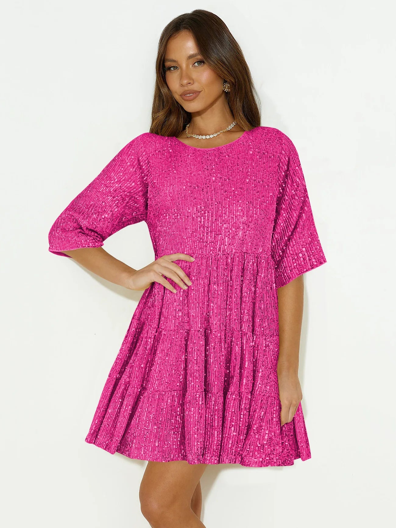 Sparkle Dresses- Sparkle Holiday Party Mini Dress