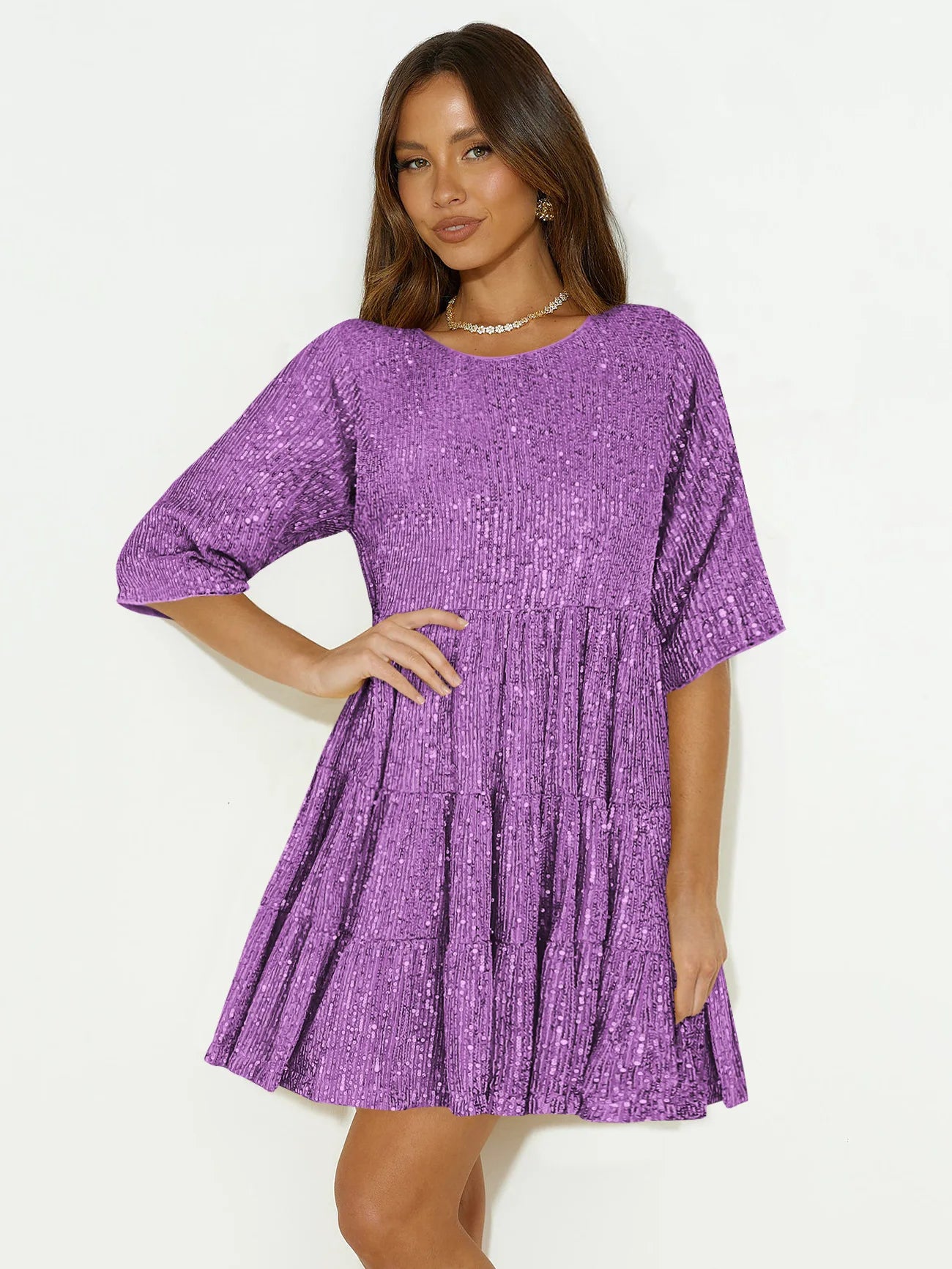 Sparkle Dresses- Sparkle Holiday Party Mini Dress