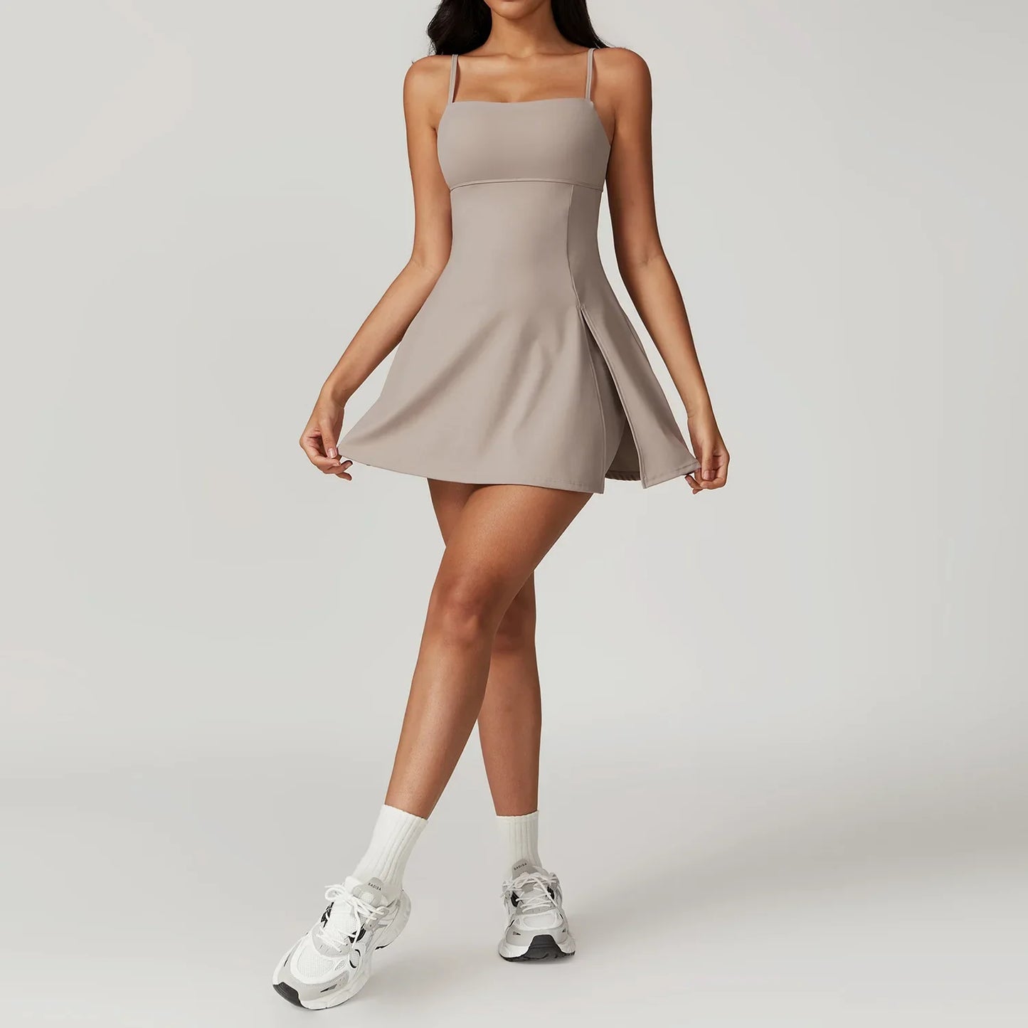 Sporty Dresses- The Fashion Dress for Tennis, Golf, and Dance- Deep linen- Pekosa Women Fashion
