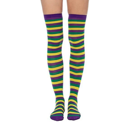 Stockings - Women's Festive Over-Knee Stockings for Mardi Gras & Carnival