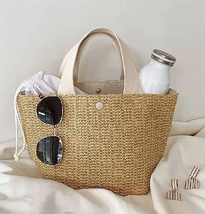 Straw Bags- Eco-Chic Straw Look Bag for Beach Days & Casual Wear- - Pekosa Women Fashion