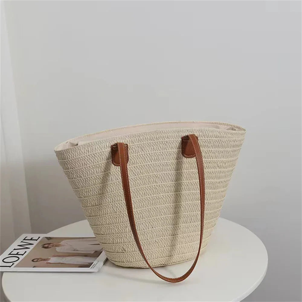 Straw Bags- Eco Straw Bag for Beach Days & Casual Outings- - Pekosa Women Fashion